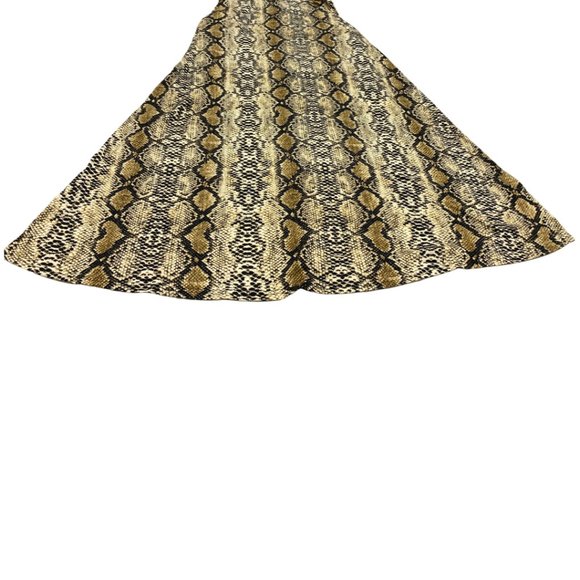 C&Y Bodycon Stretchy Long Sleeve Maxi Dress Leopard Print Front Twist Casual - Picture 4 of 4